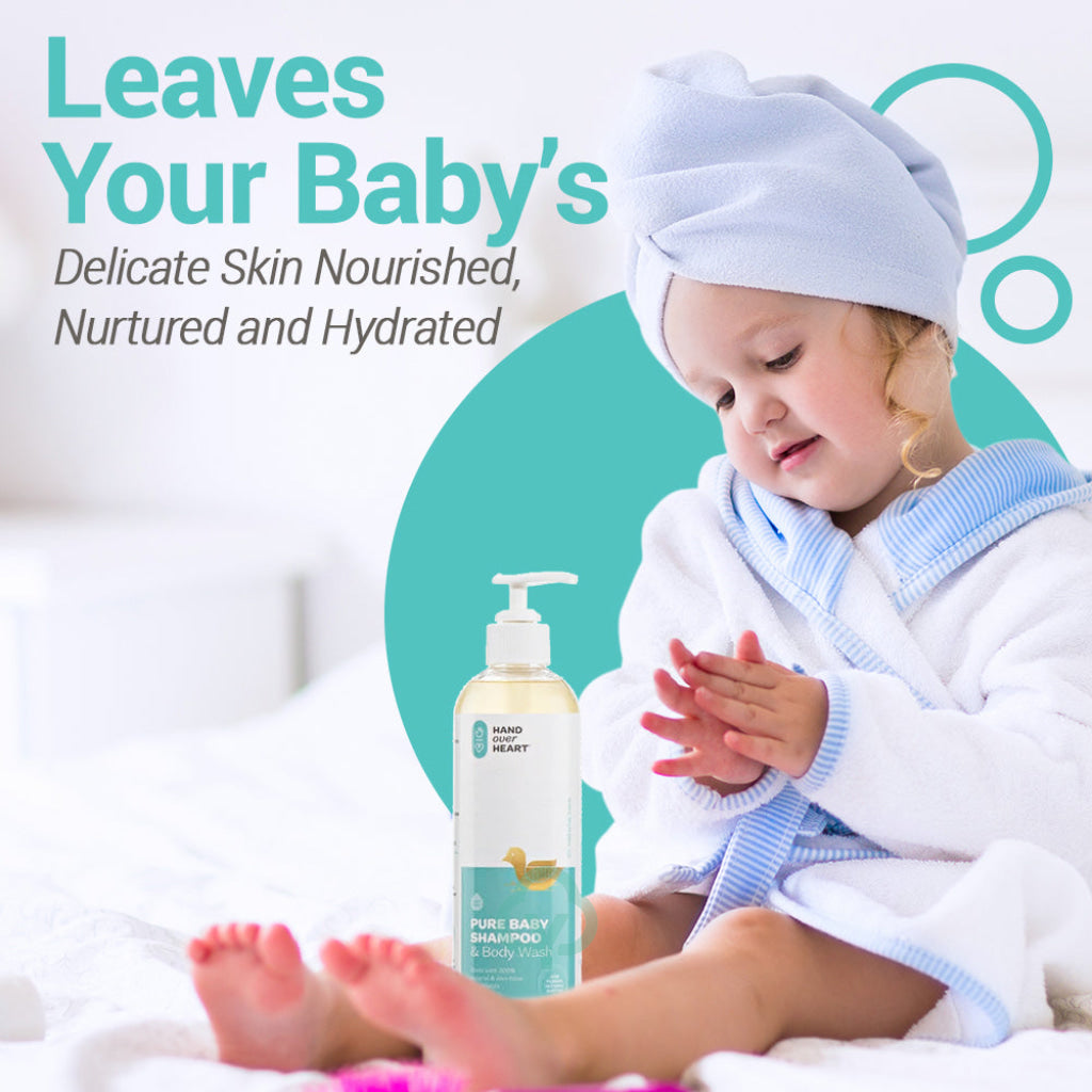 Hand Over Heart 100% Natural Baby Shampoo And Body Wash Baby Hair Conditioning