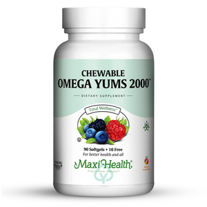 Maxi Health Omega Yums 2000 100 Chews Total Wellness