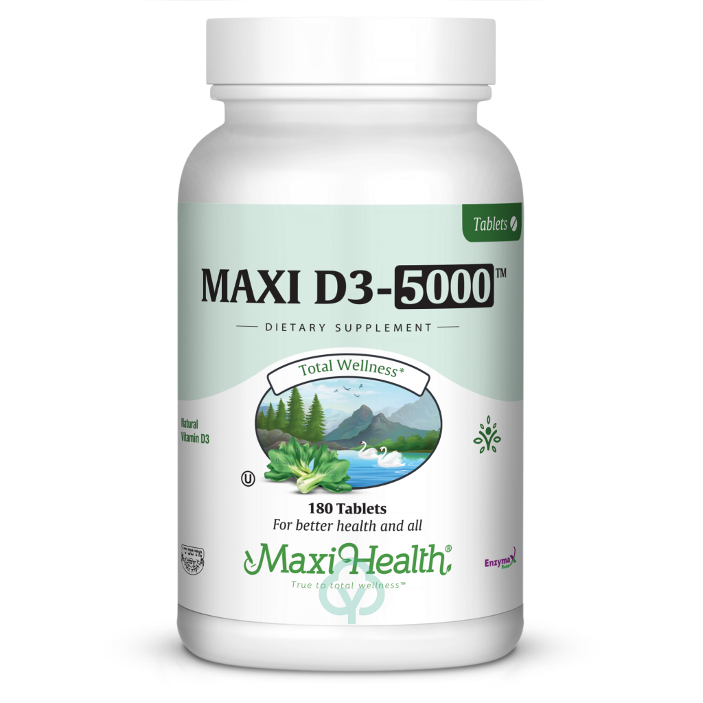 Maxi Health Vitamin D3 5000 Iu Tablets 180 Tabs Total Wellness