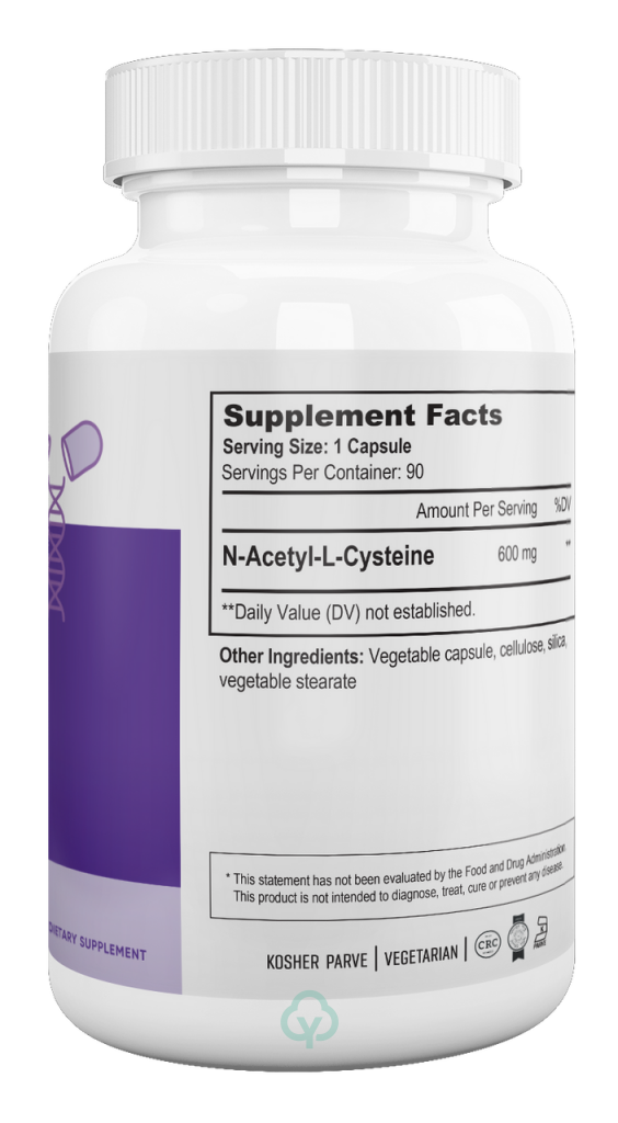 Nutri Supreme Nac - N-Acetyl-L-Cysteine-600Mg 90 Veg Capsules Immune Support